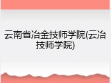 云南省冶金技师学院(云冶技师学院)