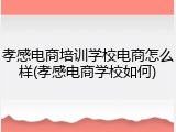 孝感电商培训学校电商怎么样(孝感电商学校如何)