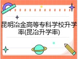 昆明冶金高等专科学校升学率(昆冶升学率)