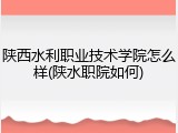 陕西水利职业技术学院怎么样(陕水职院如何)