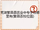 芜湖繁昌县农业中专学校哪里有(繁昌农校位置)