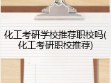 化工考研学校推荐职校吗(化工考研职校推荐)