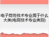 电子商务技术专业属于什么大类(电商技术专业类别)