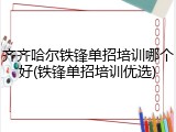 齐齐哈尔铁锋单招培训哪个好(铁锋单招培训优选)