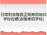 日喀则吉隆县正规单招培训学校在哪(吉隆单招学校)