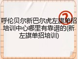 呼伦贝尔新巴尔虎左旗单招培训中心哪里有靠谱的(新左旗单招培训)
