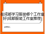 在成都学习服装哪个工作室好(成都服装工作室推荐)