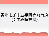 贵州电子职业学院官网首页(贵电职院官网)