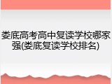 娄底高考高中复读学校哪家强(娄底复读学校排名)