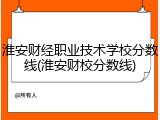 淮安财经职业技术学校分数线(淮安财校分数线)