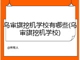 乌审旗挖机学校有哪些(乌审旗挖机学校)
