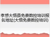 孝感大悟县免费数控培训报名地址(大悟免费数控培训)