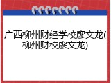 广西柳州财经学校廖文龙(柳州财校廖文龙)