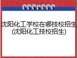 沈阳化工学校在哪技校招生(沈阳化工技校招生)