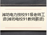 潍坊电力技校91级老师工资(潍坊电校91教师薪资)