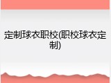 定制球衣职校(职校球衣定制)