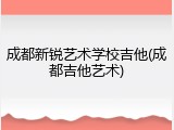 成都新锐艺术学校吉他(成都吉他艺术)