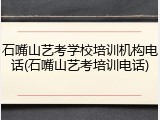 石嘴山艺考学校培训机构电话(石嘴山艺考培训电话)