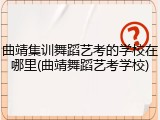曲靖集训舞蹈艺考的学校在哪里(曲靖舞蹈艺考学校)