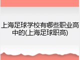 上海足球学校有哪些职业高中的(上海足球职高)