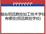 烟台招远数控加工技术学校有哪些(招远数控学校)