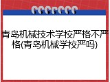 青岛机械技术学校严格不严格(青岛机械学校严吗)