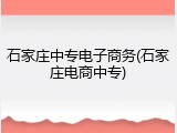 石家庄中专电子商务(石家庄电商中专)
