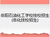 岳阳石油化工学校技校招生(岳化技校招生)