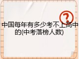 中国每年有多少考不上高中的(中考落榜人数)