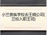 小兰贵族学校去王晓公司(兰校入职王司)