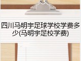 四川马明宇足球学校学费多少(马明宇足校学费)