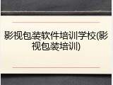 影视包装软件培训学校(影视包装培训)
