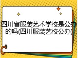 四川省服装艺术学校是公办的吗(四川服装艺校公办)
