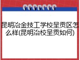 昆明冶金技工学校呈贡区怎么样(昆明冶校呈贡如何)