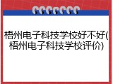梧州电子科技学校好不好(梧州电子科技学校评价)