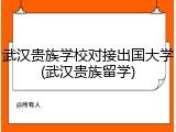 武汉贵族学校对接出国大学(武汉贵族留学)