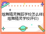 炫舞精灵舞蹈学校怎么样(炫舞精灵学校评价)