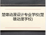 楚雄动漫设计专业学校(楚雄动漫学校)