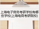 上海电子商务考研学校有哪些学校(上海电商考研院校)