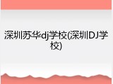 深圳苏华dj学校(深圳DJ学校)