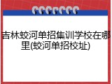 吉林蛟河单招集训学校在哪里(蛟河单招校址)