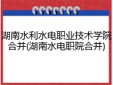 湖南水利水电职业技术学院合并(湖南水电职院合并)