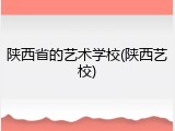 陕西省的艺术学校(陕西艺校)
