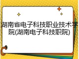 湖南省电子科技职业技术学院(湖南电子科技职院)