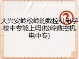 大兴安岭松岭的数控机电学校中专能上吗(松岭数控机电中专)