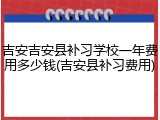 吉安吉安县补习学校一年费用多少钱(吉安县补习费用)