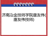 济南冶金技师学院唐友伟(唐友伟技师)