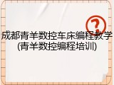 成都青羊数控车床编程教学(青羊数控编程培训)
