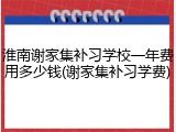 淮南谢家集补习学校一年费用多少钱(谢家集补习学费)