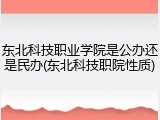 东北科技职业学院是公办还是民办(东北科技职院性质)